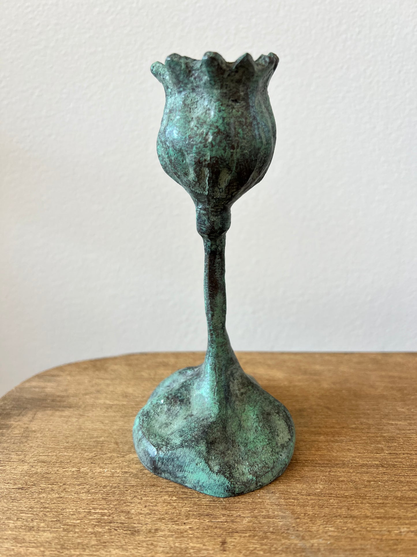 Bronze Poppy Candle Stick