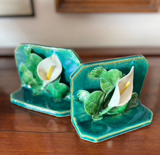 Rare Vintage Calla Lilly Bookends