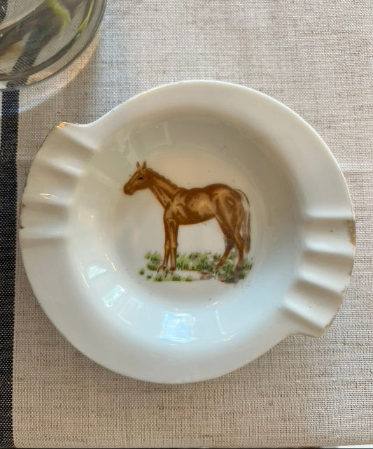 Vintage Horse Ashtray, Trinket Dish