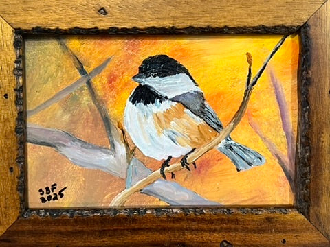 Chickadee Painting by Shelby French