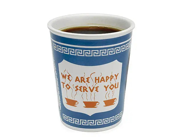 New York City Coffee Cup, "We Are Happy To Serve You", Ceramic 10oz