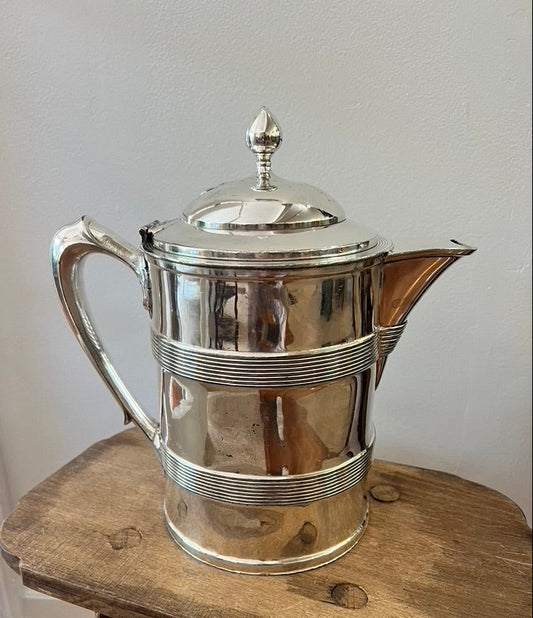 Antique Meridan Company Silver Plated, Porcelain Lined Pitcher