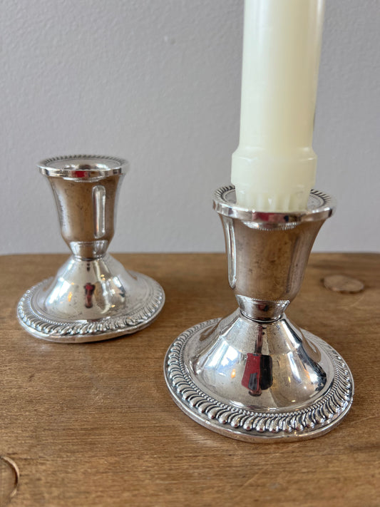 Duchin Creation Sterling Silver Candlesticks, Pair