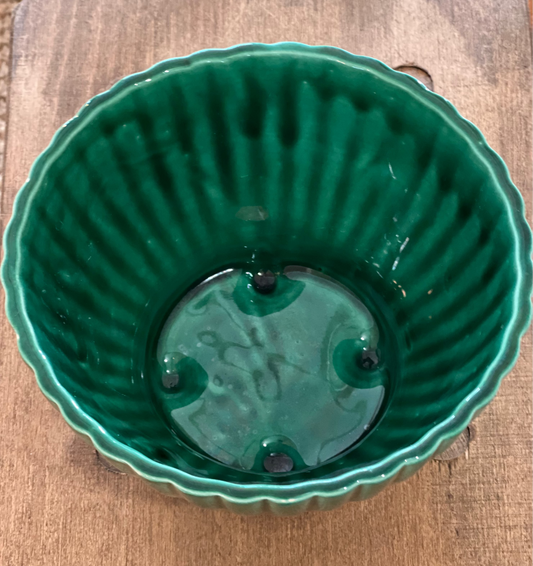 Vintage Green Glazed Planter