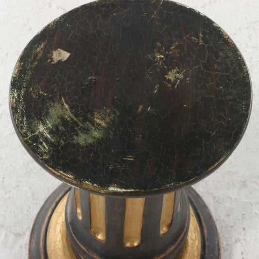 Vintage Painted Wooden Columnar Plant Stand
