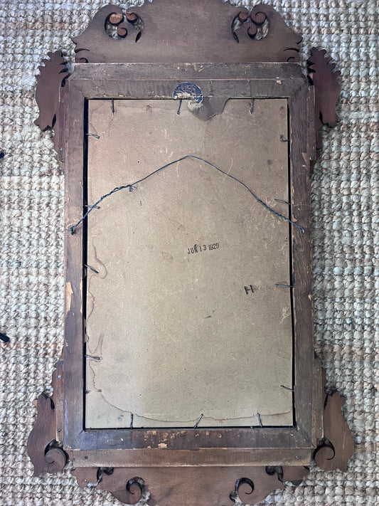Antique 1929 Nurre Chippendale Revival Wall Mirror