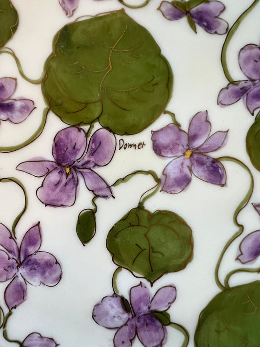 Vintage Vienna Hand Painted Violet Plate