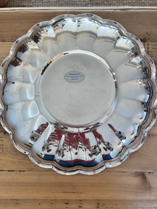 Reed & Barton Holiday Scalloped Silver Plate Bowl