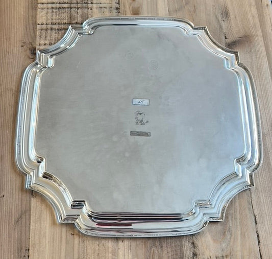 Vintage Lunt Silversmiths Octagonal Silver Plate Tray