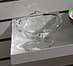 Etched Glass Pedestal Bowl
