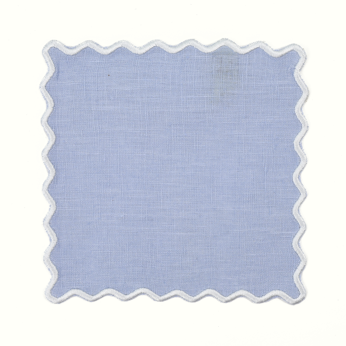 Powder Blue Linen Square Cocktail Napkins - Set of 4