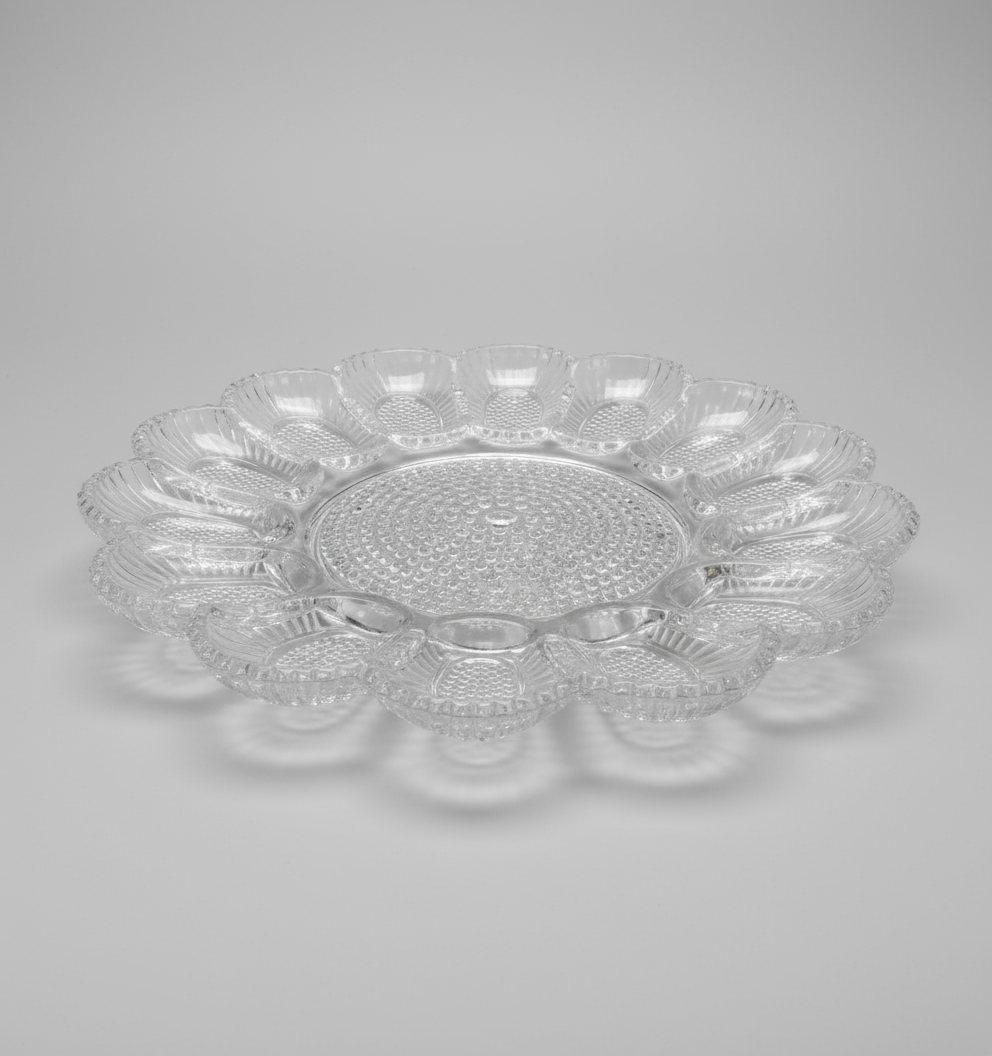 Vintage Indiana Glass Hobnail Deviled Egg Dish