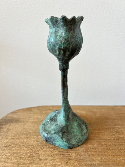 Bronze Poppy Candle Stick