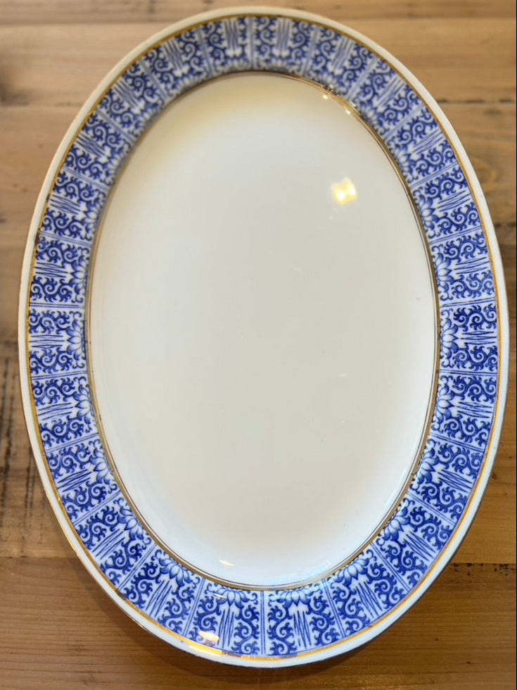 Mintons Porcelain Oval Platter, Kings Lily Pattern
