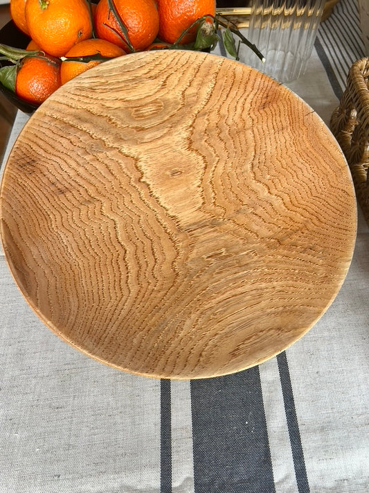 Hand Turned Oak Plate