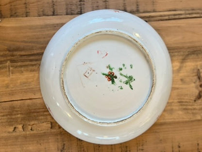 Antique Chinese Porcelain Famille Rose Four Seasons Plate, Set of 2