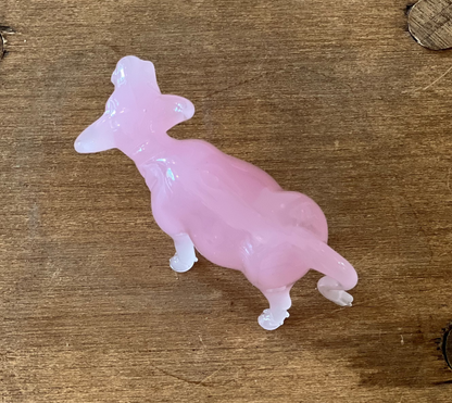 Pink Glass Ox Figurine