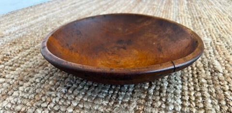 Antique Wooden Dough Bowl, Small