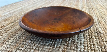 Antique Wooden Dough Bowl, Small