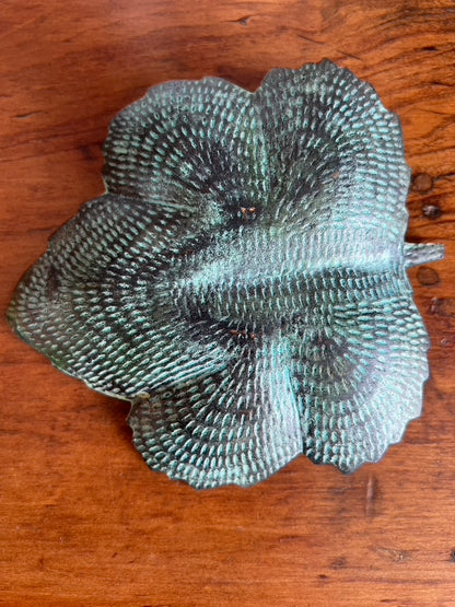 Vintage Metal Maple Leaf Dish