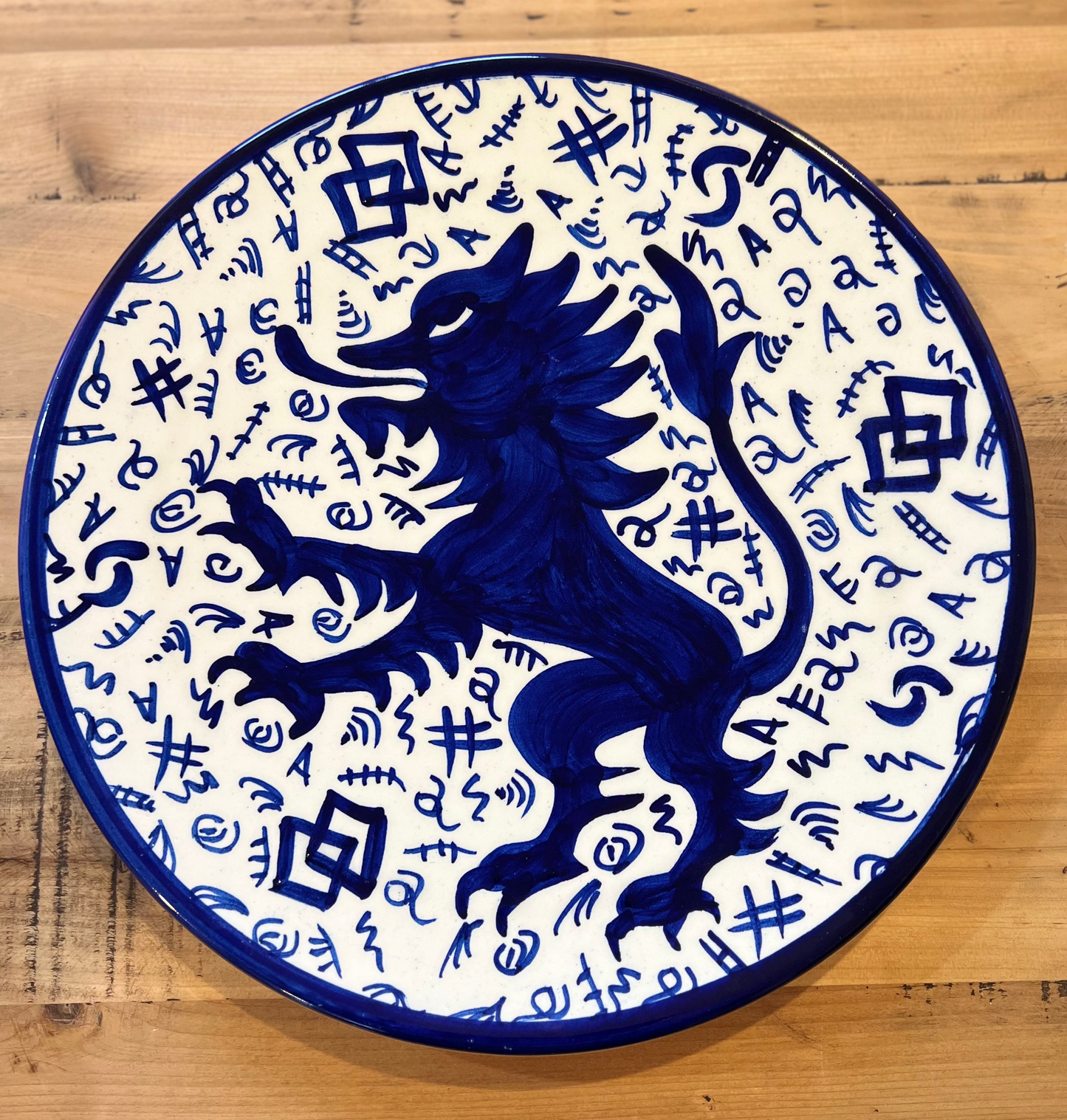 Spanish Wall Plate with Lion