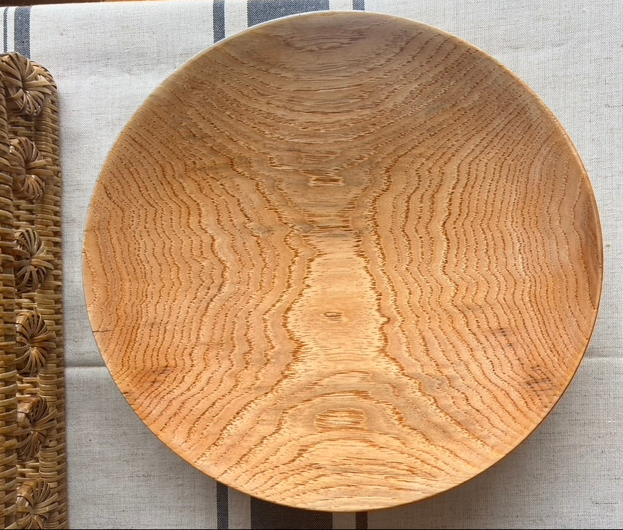 Hand Turned Oak Plate