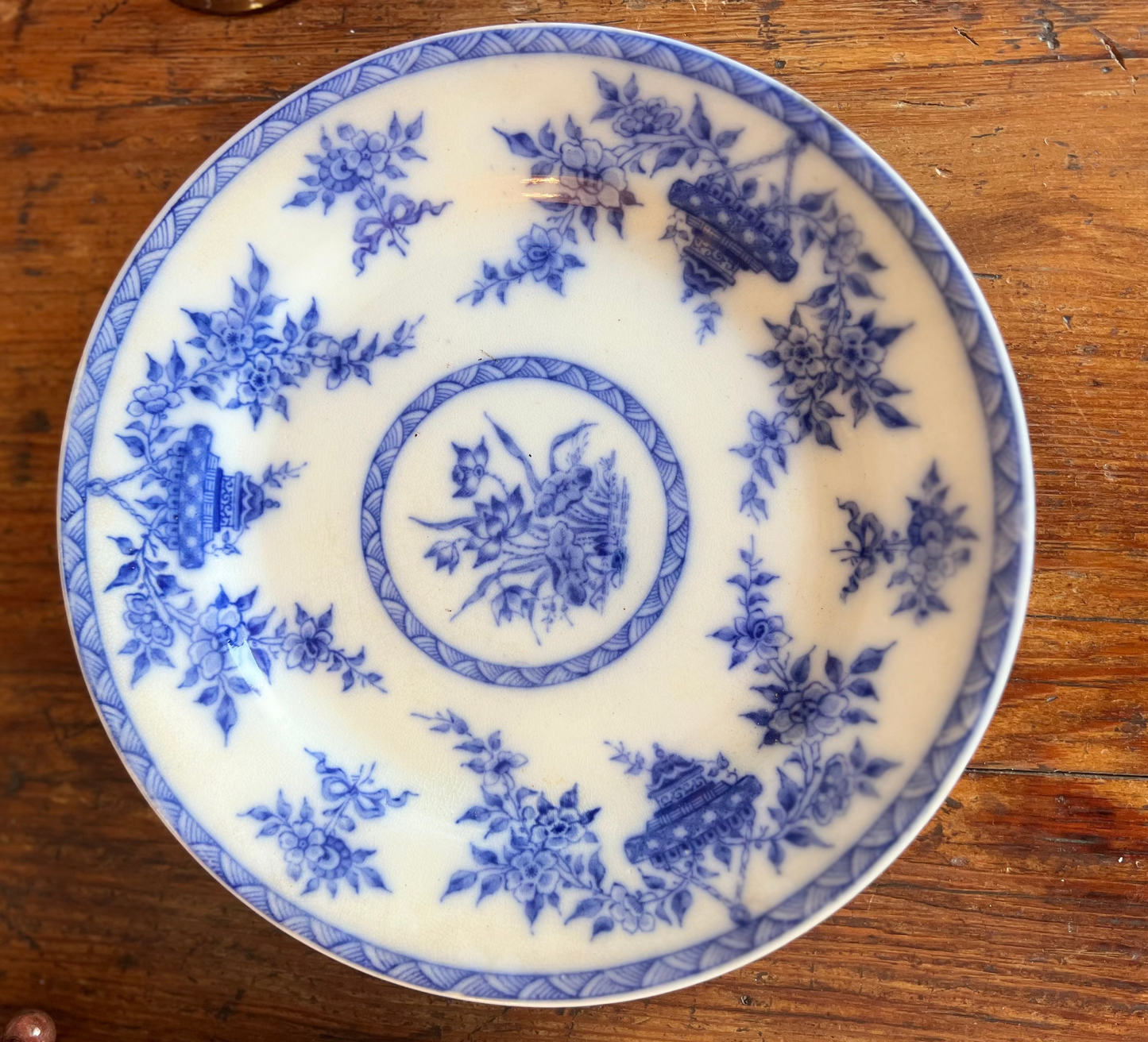 T. Furnival & Sons Flow Blue Plate