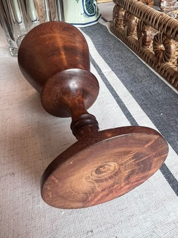 Vintage Turned Wood Goblet – Unmarked Decorative Wooden Chalice