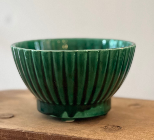 Vintage Green Glazed Planter