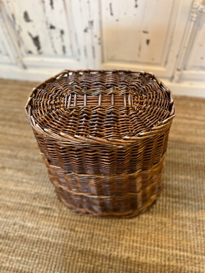 Tall French Laundry Basket, Vintage