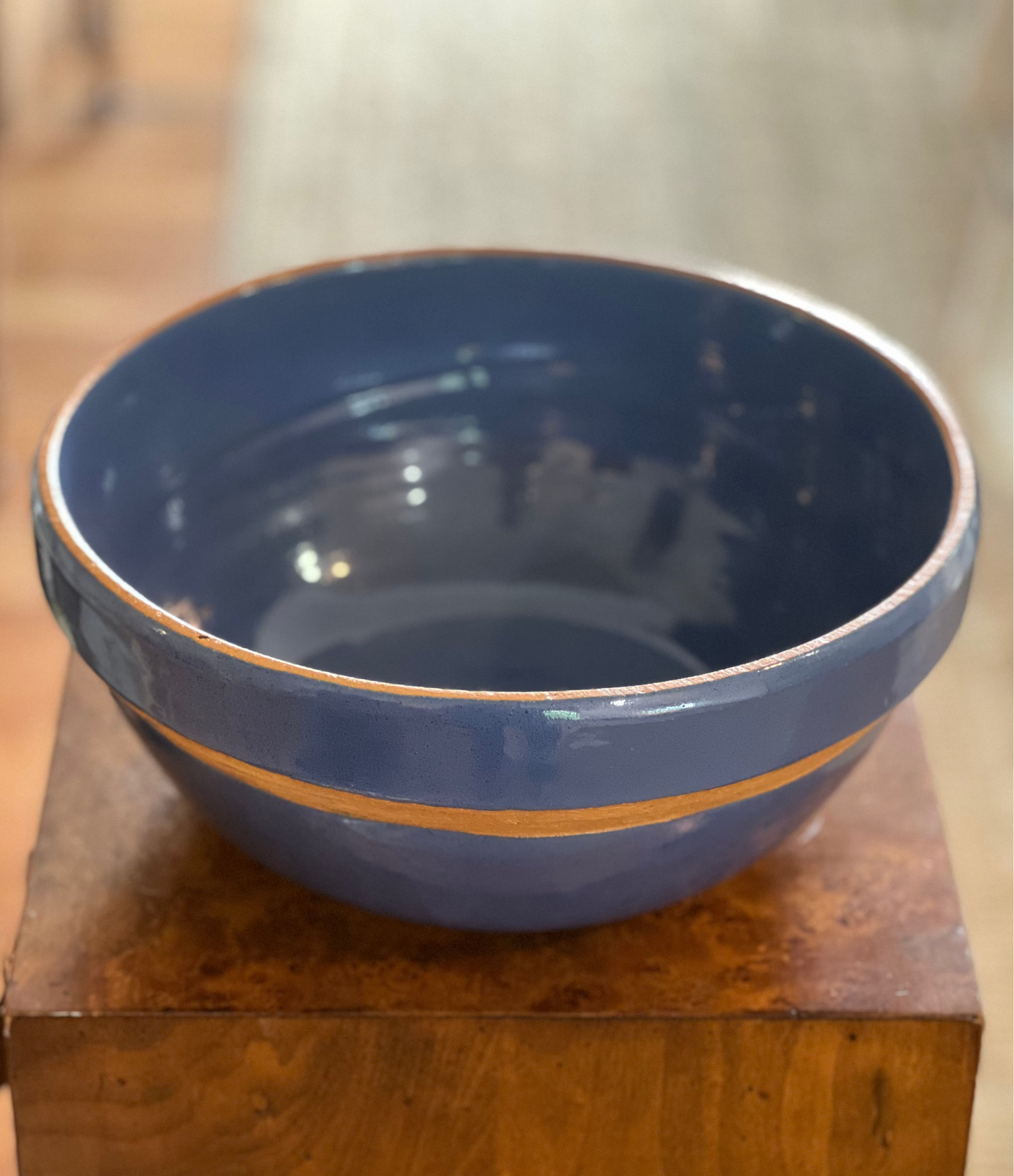 Bybee Pottery, Large Blue Mixing Bowl