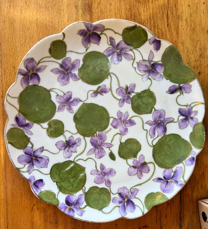 Vintage Vienna Hand Painted Violet Plate