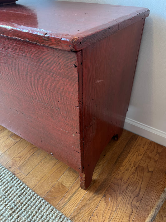 Early Primitive Pine Six-Board Blanket Chest