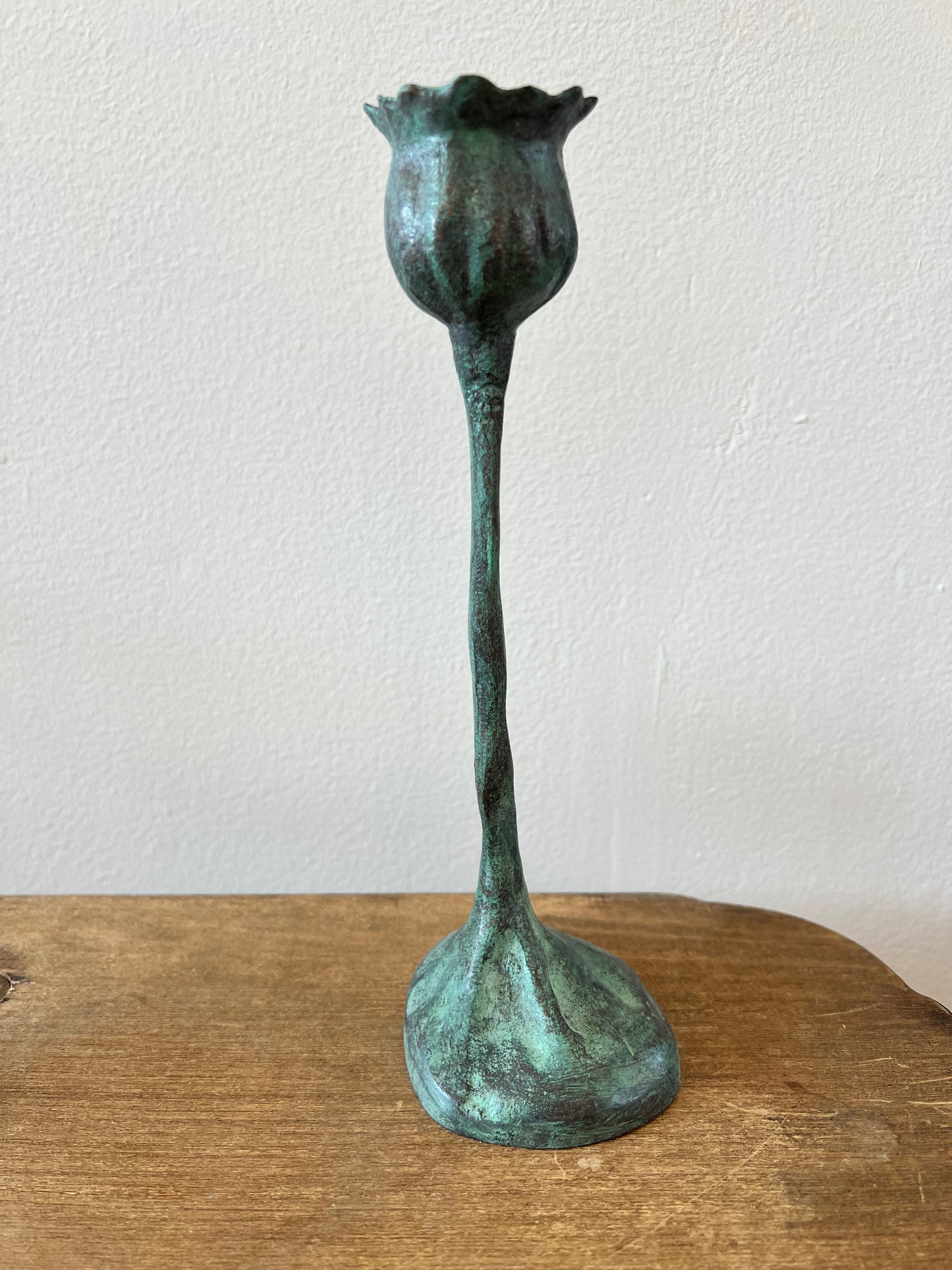 Bronze Poppy Candle Stick
