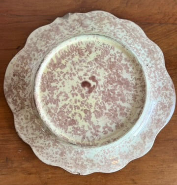 Antique Majolica Sheep Dog Plate