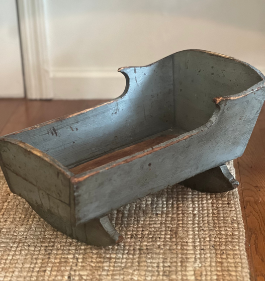 Antique Primitive Doll Cradle with Square Nails