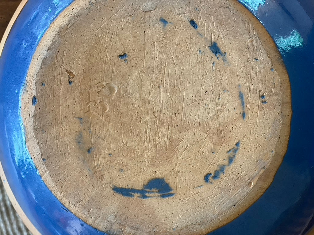 Bybee Pottery, Large Blue Mixing Bowl