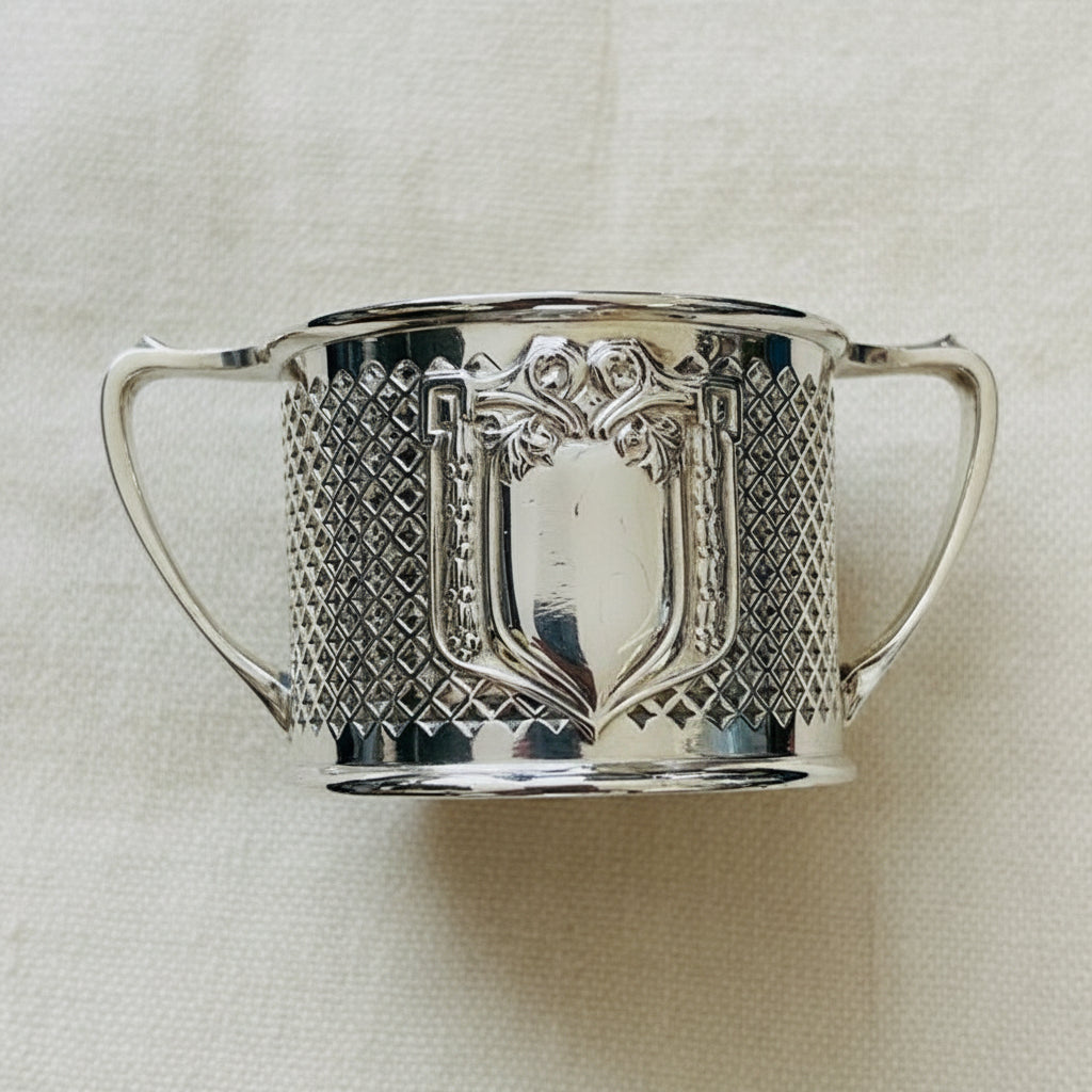 Antique Silver Plated Openwork Cup, Queen City Silver Company