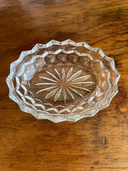 Fostoria American Clear Glass Oval Dish