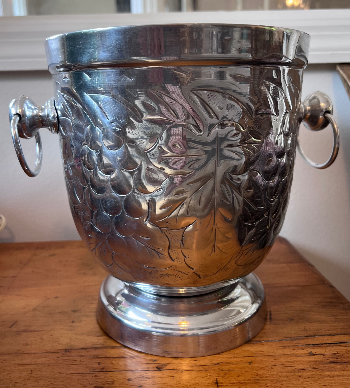 Vintage Embossed Grape Champagne Bucket