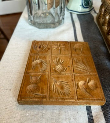 Vintage Nayco Wood Springerle Cookie Board