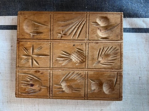 Vintage Nayco Wood Springerle Cookie Board