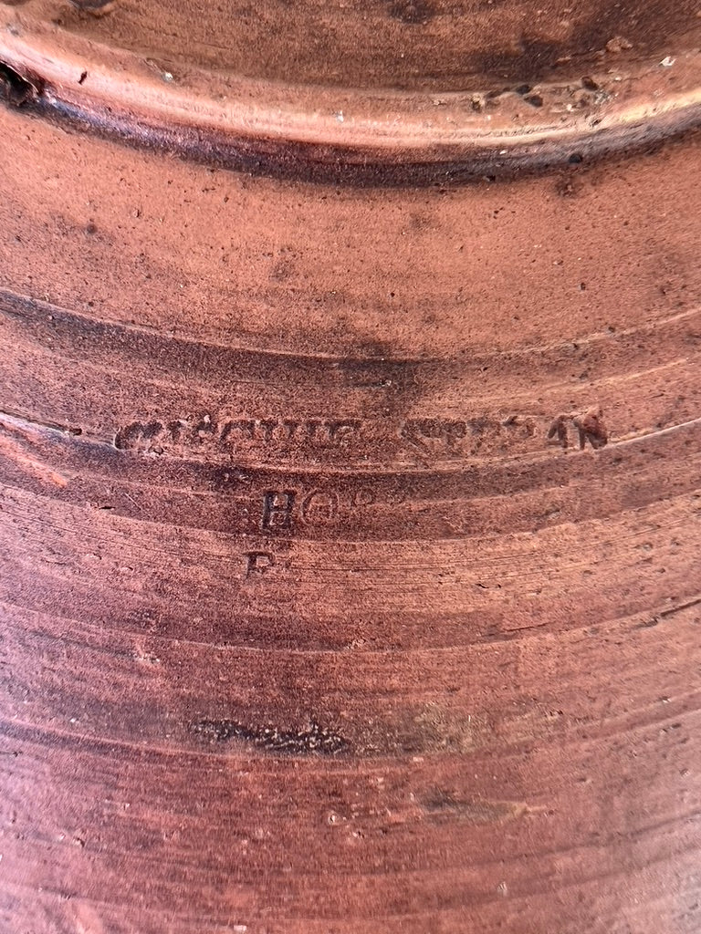 Romanian Pottery Slip Glazed Tree Plates, Set of 5