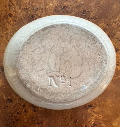 Antique Victorian Ceramic Jelly Mould with Crackle Glaze
