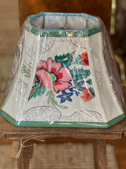 Handcrafted Lampshades with Vintage Fabrics and Embroideries, From Pawlet, Vermont