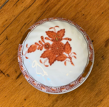 "Chinese Bouquet" Herend Hungarian Porcelain Covered Trinket Box