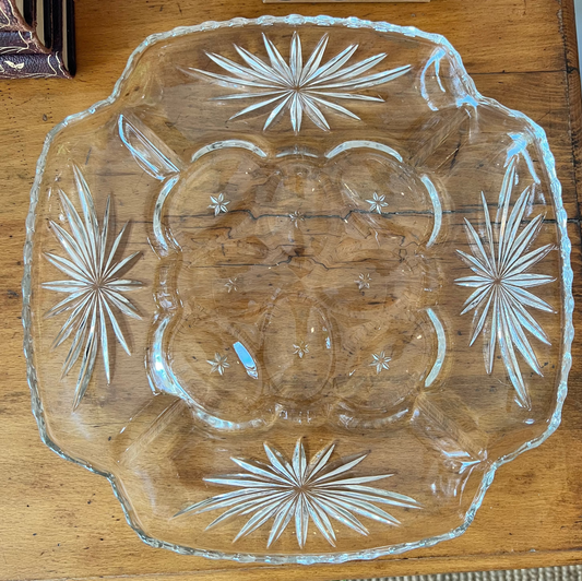 Early American Prescut Egg Plate, by Anchor Hocking