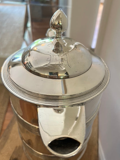 Antique Meridan Company Silver Plated, Porcelain Lined Pitcher