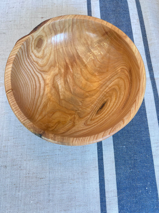 Maple Wood Bowl with Natural Edge Exposure