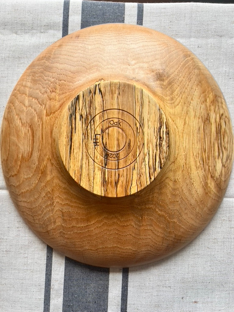 Hand Turned Oak Plate